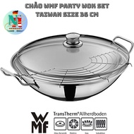 WMF Party Wok Taiwan deep frying pan 36cm, Cromargan material, German domestic product