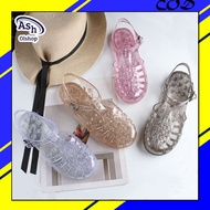 Meisha jelly Transparent Glitter Transparent Glitter/ Meisha jelly Shoes Adult/ Women's jelly Sandals/anti-slip Rubber Sandals/Modern Sandals/Korean looks Sandals /jelly