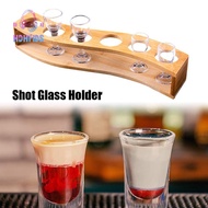 Shot Glass Holder Set-1Oz/30Ml Shot Glass Set Bamboo Shot Glass Holder, 6Pcs Shot Glass Set, Perfect
