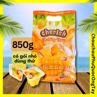 Cherish Pudding Jelly 850g with 4 flavors: mango, pineapple, custard apple, coconut (Real fruit) - L