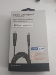 全新未拆 First Champion Sync and charging cable USB C to Lightning Type C 轉 iphone 線