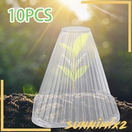 [Sunnimix2] 10Pcs Garden Cloche Covers Transparent, Frost Freeze Protection, Sturdy, Plant Bell Cover, Windproof Cover