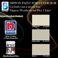 Nippon Paint Weatherbond Flex Exterior Collection 1 Liter Drifting By 1838P / Pebble Walk 1817P / Ra