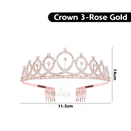 MINIIS PARTY Tiara Crown Tunang Birthday Crown Birthday Girl Selempang Queen Sash Set Birthday Queen