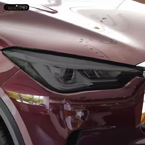 For Infiniti Q60 Q70 QX60 QX30 QX50 QX80 Q50 Car Headlight Protection Tint Film Smoke Black Transpar
