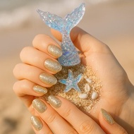 人魚亮片金色#801C 美甲凝膠 Gel Nail Polish