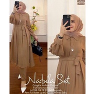 MemothBoutique Nabila Set Setelan Polos Wanita Setelan Santai