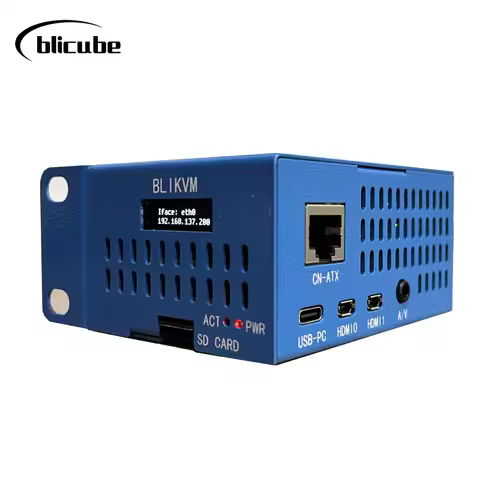 PiKVM v3 BliKVM HAT "KVM over IP" Raspberry Pi 4b PoE HDMI CSI