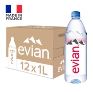 [1 Carton] Evian Natural Mineral Water (12x1L)