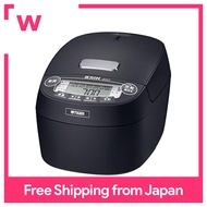 TIGER 5.5-Component Pressure IH Rice Cooker 5.5-Component Pressure IH Cooker, Far-infrared 5-Layer Earthen Pot Coated Kettle, Grain-Retaining, Easy to Clean, Matte Black JPV-A100KM