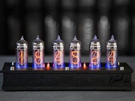 Handmade Nixie Tube Clock 6X IN-14 - Made In ยูเครน-Vintage R Table Clock-โต๊ะไม้ Nixie Tube Clock-ส