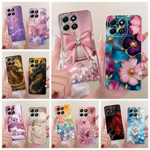 For Honor X6a Case Honor X6b X6C Luxury Flowers Painted Cover Soft Silicone Case For Honor X6C X 6 a