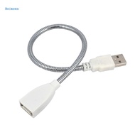 BEIMOUS Metal Hose USB Female USB Male to Female Power Cable Charging Extender LED Light Fan Cable Power Connector Adapter Cable Power Supply Cord Extension Cable