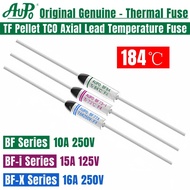 CHIP 10PCS AUPO Temperature Fuse BF 184C BF184 10A BF184-X 16A 250V BF184-i 15A 125V TF 184 Celsius 