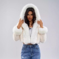 New store opening 50% discount for only three daysFurry Cropped Faux FUR Coats Women Winter Short Fl