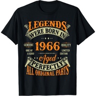 Men's cotton T-shirt Vintage Legend Born In 1966 59th Birthday Tee 59 Years Old T Shirts Pure Cotton