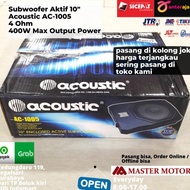 Subwoofer Kolong Jok 10 inch ACOUSTIC AC 1005 4 ohm 400W 4 ohm Sub Woofer Aktif Speaker Audio Mobil 