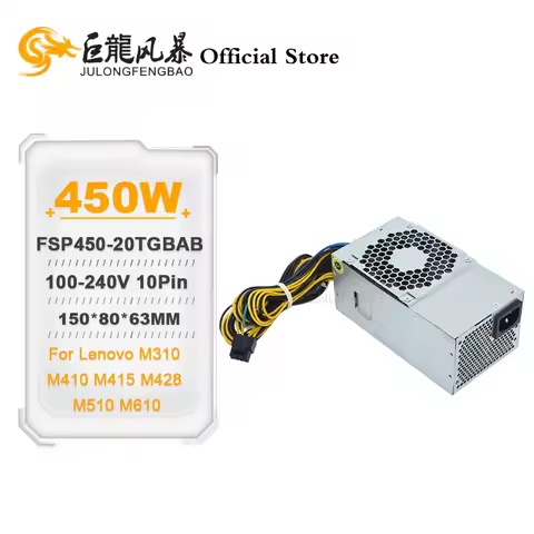 10Pin 450W Power Supply FSP450-20TGBAB SP50H29558 FSP450-20TGBAA DPS-450AB-71 A 00PC774 For Lenovo M