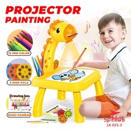 Speeds Children's Drawing Desk Projector Children's Painting Study Table 025-3