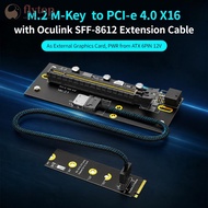 FLYTOP M.2 M-Key 2242/2260/2280 to PCI-e 4.0 X16 with Oculink SFF-8612 Extension Cable As External G