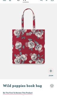 Cath Kidston WILD POPPIES BOOKBAG 英國品牌 肩背書袋/肩背包 英國小花 棉布材質