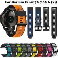 WatchBand For Garmin Fenix 6X 6 Pro 7X 7 Fenix 5X 5 Plus Strap Silicone WristStrap Forerunner 935 Quick fit 22mm 26mm Bracelet