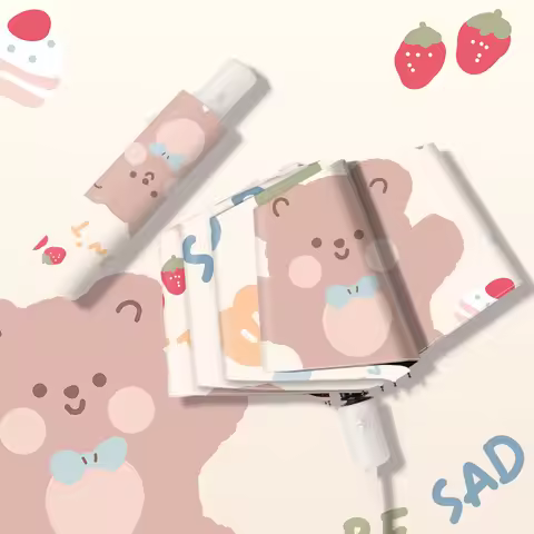 Sunshade Umbrella,Folding Umbrella,Cartoon bear pattern,UV umbrella,Wind Resistant,UV Blocking,Porta