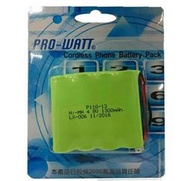 PRO-WATT 萬用接頭 無線電話電池4.8V 1300mah