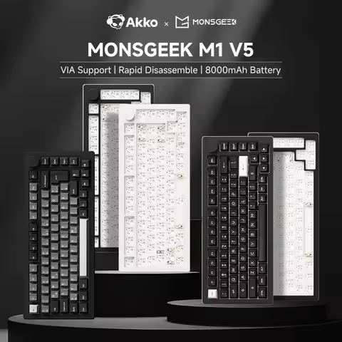 Akko MonsGeek M1 V5 Three-mode Mechanical Keyboard/Barebone Kit VIA 75% 3/5 Pin Customized Hot Swap 