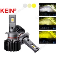 KEIN 2PCS Tricolor H4 Led Headlight for Car H11 Led Fog Light H1 Ed Headlamp H7 H3 H8 H9 Fog Lamp 90