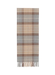 JOHNSTONS OF ELGIN TARTAN WIDE CASHMERE SCARF