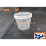 MW 1oz Microwavable Round Container with Lid (50pcs±)/(1oz) Disposable Plastic Food Container / Marw