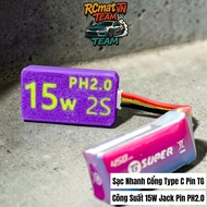 15W Fast Battery Charger Exclusively for TG 2s 7.6V Batteries Improve Charging Speed, Type C Port