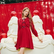 Midnight Ruffles Dress งานเดรสที่ยกให้เป็นเดรสที่ใส่สบายที่สุด ดีเทล์โบว์แต่งช่วงอก เพิ่มความดูมีอะไ