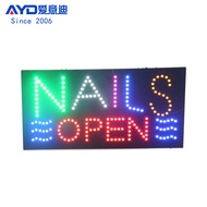 Manufacturer Supply LED Billboard Manicure Beauty Doorway Open Listing LED Nails Open Sign