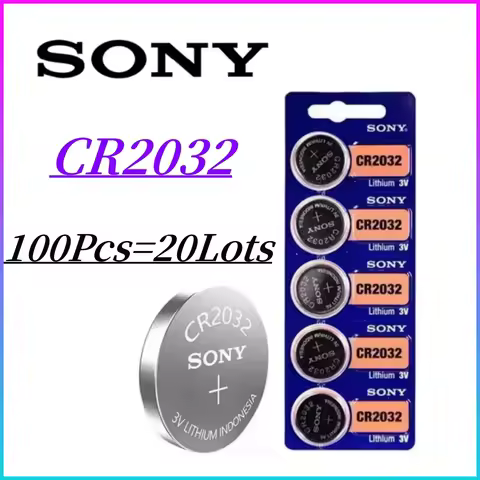 100Pcs Original Sony CR2032 CR 2032 Battery cr 2032 for Watch Toys lithium batteria