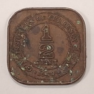Commissioners of Currency Malaya 10c 5c ½c coins 1940/43/48/50 King George VI