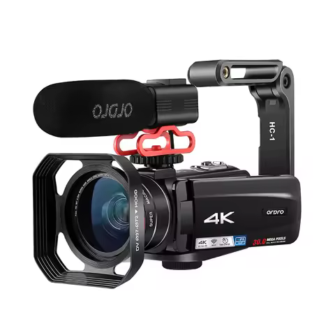 Ordro 4k Camcorder 10X Optical Zoom Digital Camera Live Streaming Video Camara with Microphone 2024 