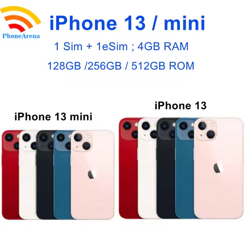 Original iPhone 13 Mini 128GB 256GB ROM 5G iPhone13 5.4' & 6.1' Super Retina OLED Dual 12MP A15 IOS 