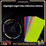 Athena+ 6Pcs Bike Reflective Sticker High Visibility Night Riding MTB Mountain Rode Bicycle Scooter Rim Wheel Helmet Safety Reflector Decal Tape