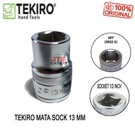 MATA TEKIRO Socket Bit 13mm 6pt Socket 1/ 2 Inch Socket Wrench 13 mm