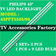 43PFT5505/68 PHILIPS 43" TV LED BACKLIGHT (LAMPU TV) PHILIPS 43 INCH LED TV BACKLIGHT 43PFT5505 43PF