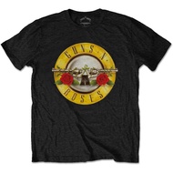 Guns N Roses T Shirt Classic Logo Bullet Official Black Mens Tee Rock Slash New