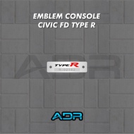 Honda Civic FD FD1 FD2 FD2R Type R Mugen RR Console Emblem