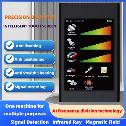 Portable Handheld Newest Full Touch Anti tracker covert wifi camera signal detector, GPS tracker Sig