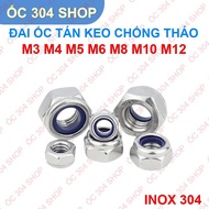 304 Stainless Steel Anti-Drift Ecu - Glue with Plastic Ring - Anti-Rust, Safe - Size M4 M5 M6 M8 M10