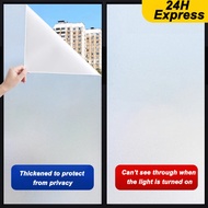 Privacy Window Frosted Glass Sticker Tinted Putih 100% Fully Privacy Film Luar Dalam Tak Nampak untu