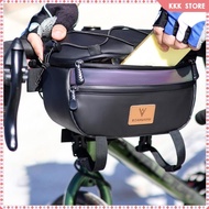 [Wishshopefhx] Bike Handlebar Front Bag Waterproof Reflective Front Beam Bag
