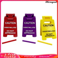[MIC]❄Caution Overstimulated Desk Sign 3D Printed Funny Do Not Approach Sign Desktop Caution Sign Of