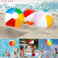 CLEVERHD Rainbow Beach Ball, 40cm Big Inflatable Beach Ball, Swimming Pool Toy Six Colours PVC 30cm Blow Up Beach Balls Kids